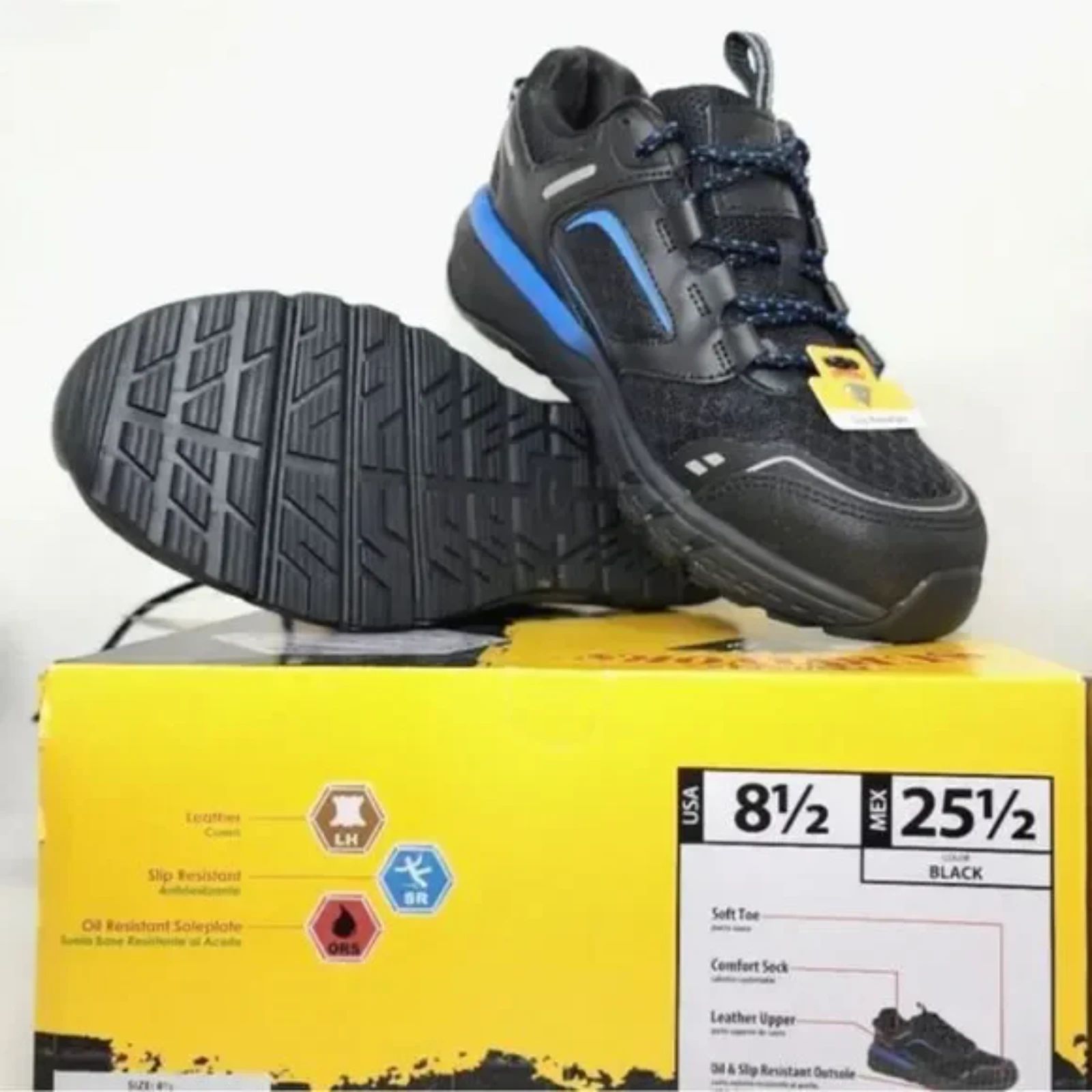 Size: 8 1/2 Composite Toe Work & Safety Sneakers Oil & Slip Resistant New In Box